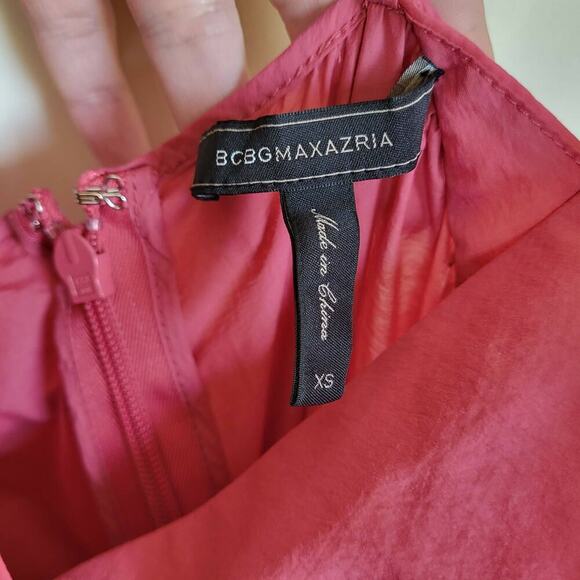 BCBG Maxazria Faux Wrap Wide Leg Jumpsuit - Pink - Picture 14 of 15